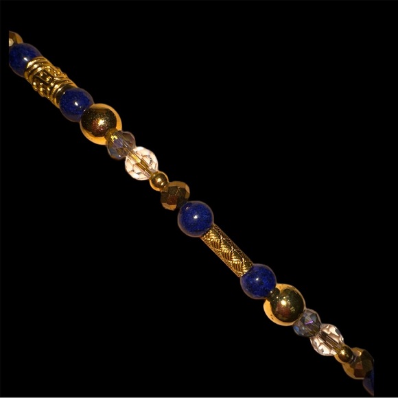 Lapis Lazuli Heart Beaded Necklace - Picture 4 of 5